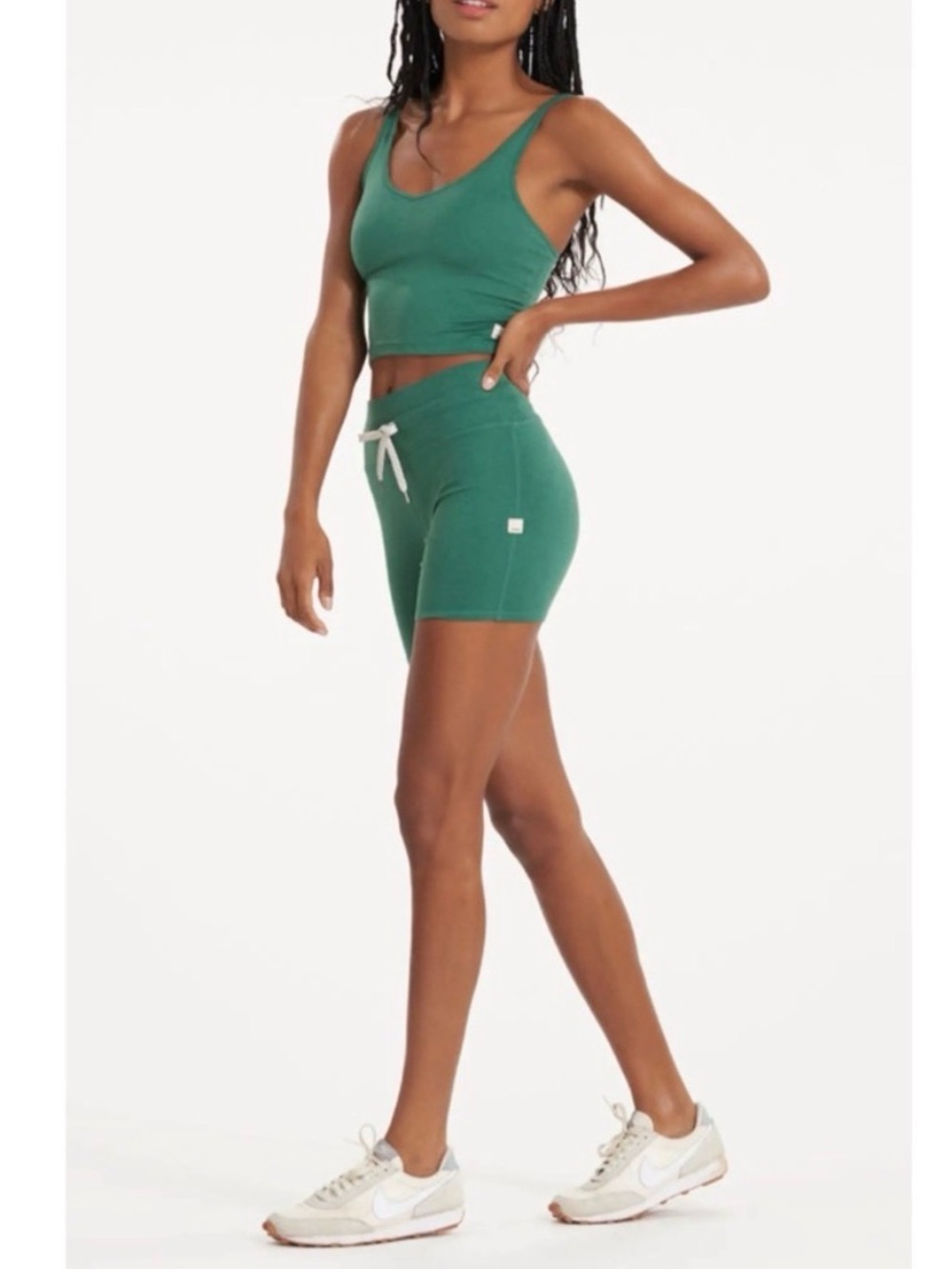 Vuori Halo Vintage Shorts XS Green Drawstring Activewear Stretch Women’s Yoga